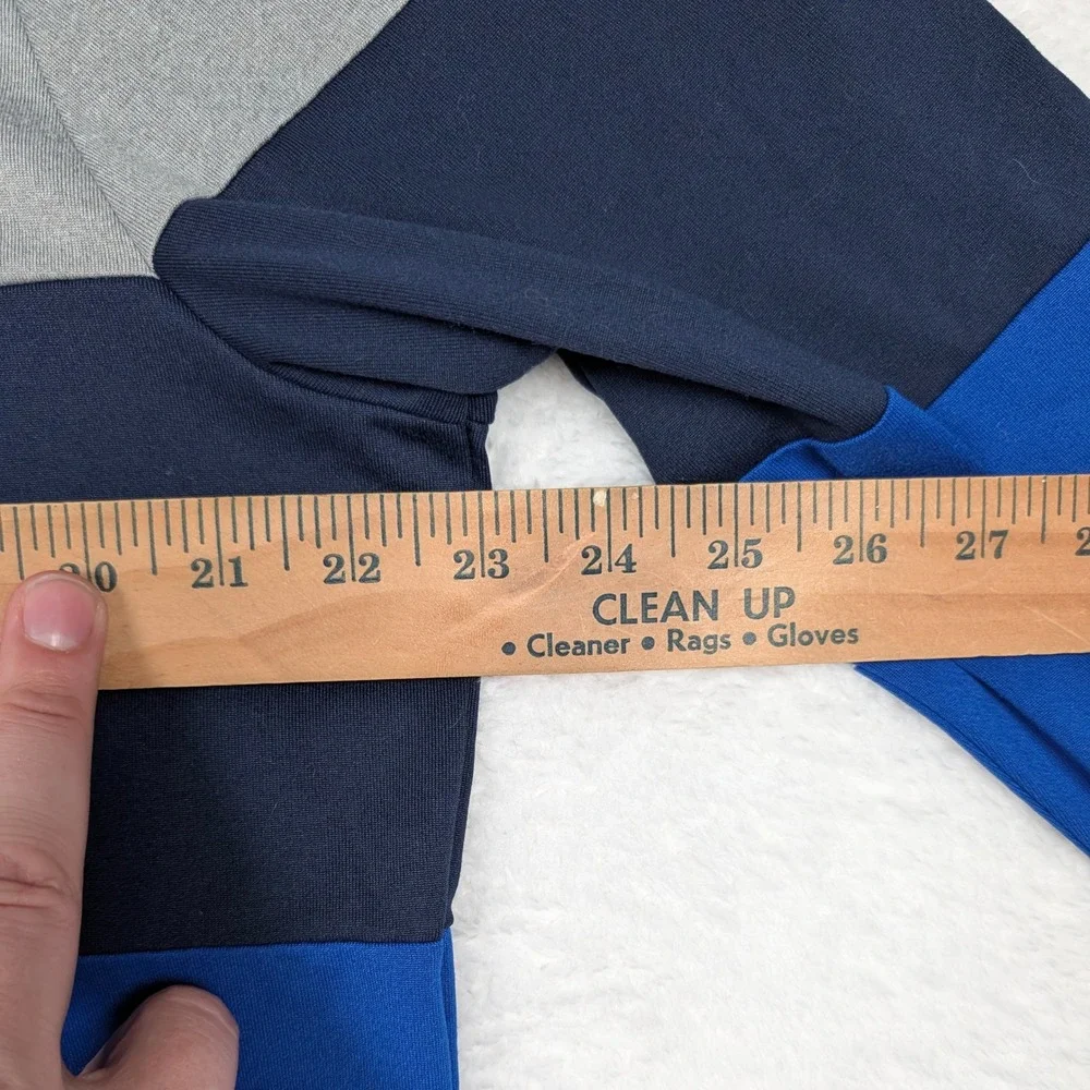 Polo Sport Ralph Lauren‎ Hoodie Mens L Blue Grey Colorblock Performance Pullover